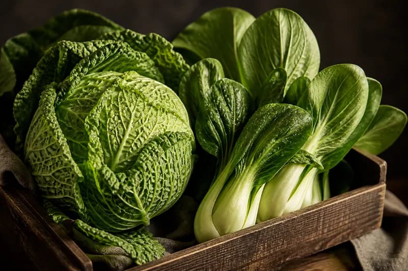 Brassicas: Cabbage, Pak choi