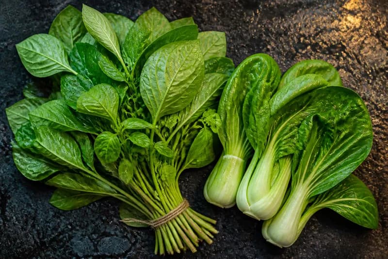 Leafy & Caribbean greens: Callaloo, Lalo, Pak choi
